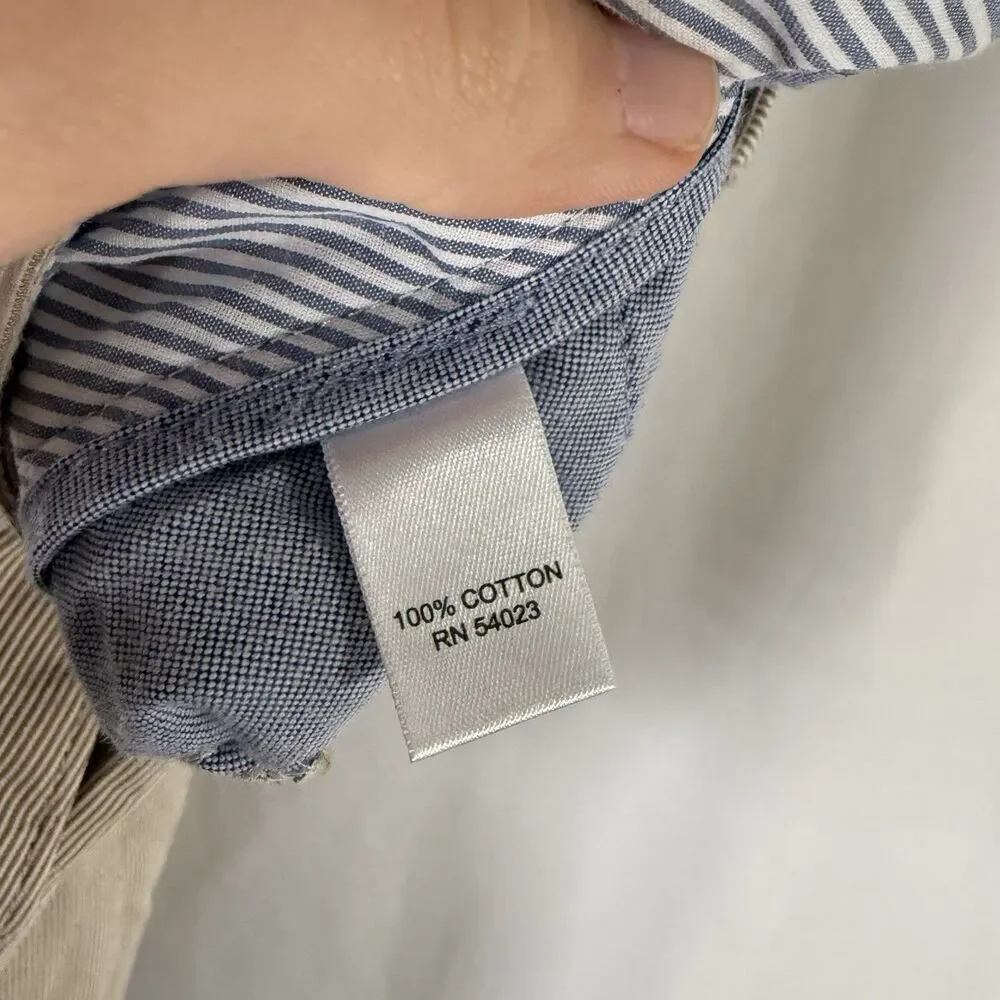 Banana Republic Chino Shorts Men's 38 Beige Striped 11